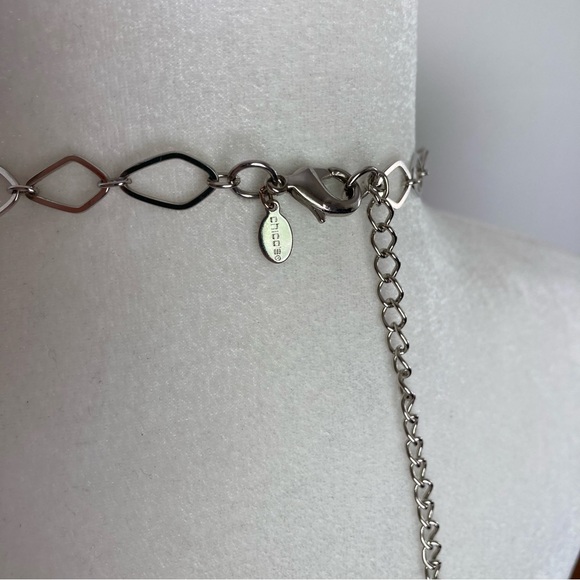Chico’s Six Strand Multi Layered Silver Tone Necklace - Picture 9 of 11